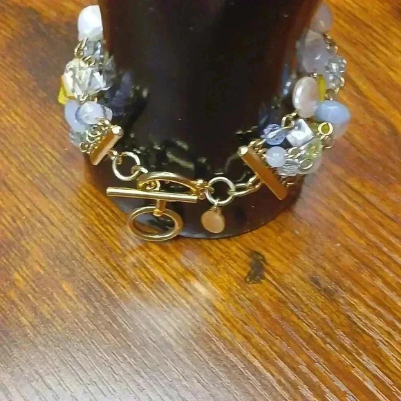 -Cookie lee multi faceted Genuine Shell pastel bracelet gold ✨️ 💛 - Picture 3 of 11